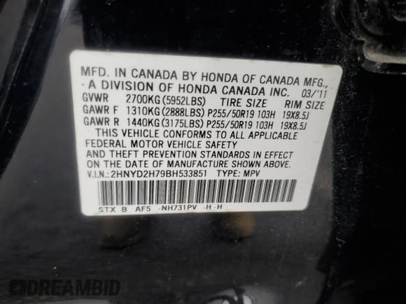 ✅ 2011 Acura MDX Advance • VIN: 2HNYD2H79BH533851 • Lot: 59584535. Wystawiony na Copart z przebiegiem 230 295 mil. Bezpłatny archiwum sprzedaży aukcyjnych z USA i szczegółowy raport historii pojazdu na DreamBid. Zdjęcie 13.