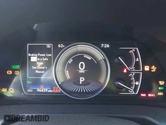 ✅ 2022 Lexus ES 300h • VIN: 58ADA1C10NU022528 • Lot: 41647127. Listed on IAAI with 96,439 mi. Free auction sales archive from the USA and detailed vehicle history report at DreamBid. Image 7.