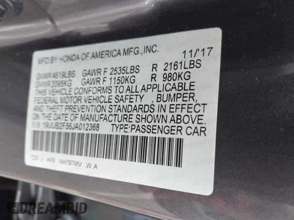 ✅ 2018 Acura TLX Technology • VIN: 19UUB2F56JA012368 • Lot: 42883963. Listed on IAAI with 33,708 mi. Free auction sales archive from the USA and detailed vehicle history report at DreamBid. Image 9.