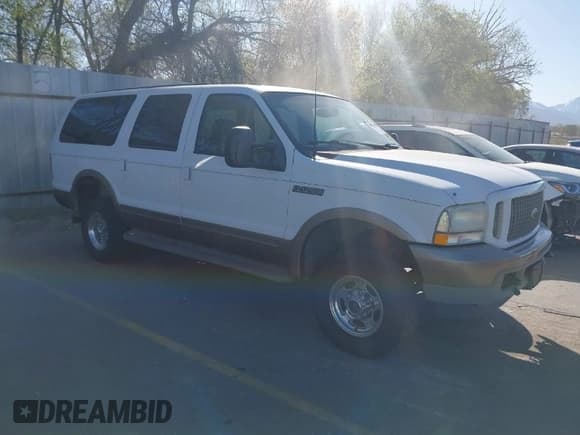 ✅ 2003 Ford Excursion Eddie Bauer • VIN: 1FMSU45PX3EB55961 • Лот: 42024840. Опубликован ранее на IAAI с пробегом 284 158 миль. Бесплатный доступ к архиву аукционных продаж из США и подробный отчёт об истории автомобиля на DreamBid. Изображение 1.