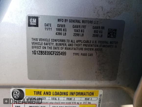 ✅ 2012 Chevrolet Malibu 1LS • VIN: 1G1ZB5E09CF225499 • Lot: 77012314. Wystawiony na Copart z przebiegiem 214 150 mil. Bezpłatny archiwum sprzedaży aukcyjnych z USA i szczegółowy raport historii pojazdu na DreamBid. Zdjęcie 14.