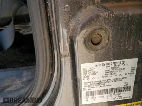 ✅ 2017 Ford Expedition Max XLT • VIN: 1FMJK1HT3HEA19820 • Лот: 55691985. Опубликован ранее на Copart с пробегом 148 918 миль. Бесплатный доступ к архиву аукционных продаж из США и подробный отчёт об истории автомобиля на DreamBid. Изображение 13.