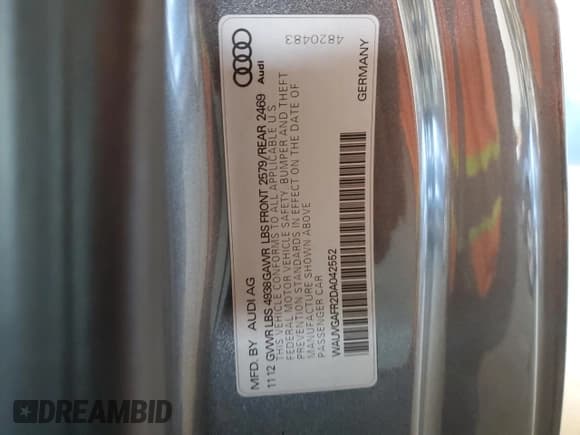 ✅ 2013 Audi S5 Prestige • VIN: WAUVGAFR2DA042552 • Lot: 70527765. Wystawiony na Copart z przebiegiem 93 432 mil. Bezpłatny archiwum sprzedaży aukcyjnych z USA i szczegółowy raport historii pojazdu na DreamBid. Zdjęcie 12.