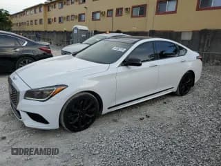 ✅ 2018 Genesis G80 Sport • VIN: KMHGN4JB4JU241766 • Lot: 92082135. Listed on Copart with 115,835 mi. Free auction sales archive from the USA and detailed vehicle history report at DreamBid. Image 1.