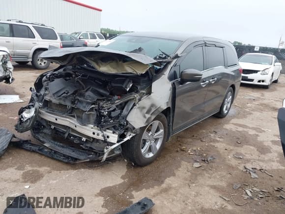 ✅ 2020 Honda Odyssey EX • VIN: 5FNRL6H50LB055717 • Lot: 42205465. Listed on IAAI with 104,719 mi. Free auction sales archive from the USA and detailed vehicle history report at DreamBid. Image 2.