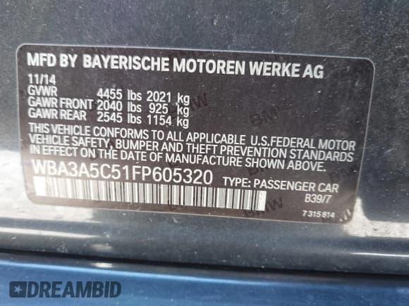 ✅ 2015 BMW 3 Series 328i • VIN: WBA3A5C51FP605320 • Lot: 43593057. Wystawiony na IAAI z przebiegiem 106 045 mil. Bezpłatny archiwum sprzedaży aukcyjnych z USA i szczegółowy raport historii pojazdu na DreamBid. Zdjęcie 9.