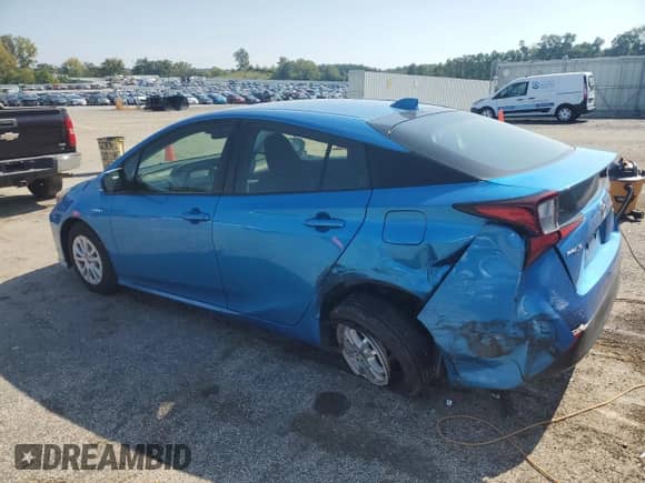 2021 Toyota Prius L Eco with VIN JTDKAMFU8M3140891, listed as a Copart auction lot 80926285 with 91,047 mi miles and Salvage title. Bid and sale history available at DreamBid. Image 2.