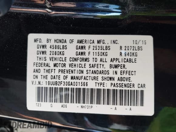 ✅ 2016 Acura TLX V6 • VIN: 19UUB2F30GA001566 • Лот: 41642929. Опубликован ранее на IAAI с пробегом 102 214 миль. Бесплатный доступ к архиву аукционных продаж из США и подробный отчёт об истории автомобиля на DreamBid. Изображение 9.