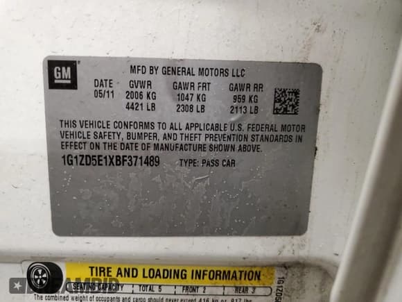 ✅ 2011 Chevrolet Malibu 2LT • VIN: 1G1ZD5E1XBF371489 • Lot: 82814274. Listed on Copart with 237,052 mi. Free auction sales archive from the USA and detailed vehicle history report at DreamBid. Image 12.