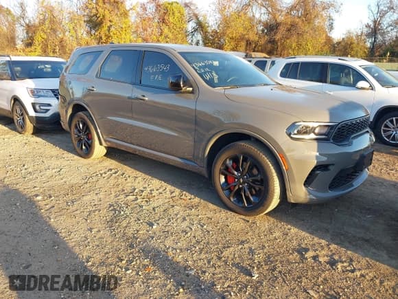 ✅ 2025 Dodge Durango GT • VIN: 1C4RDJDG6SC525073 • Lot: 43663543. Listed on IAAI with 13,723 mi. Free auction sales archive from the USA and detailed vehicle history report at DreamBid. Image 1.
