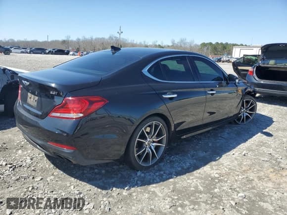 ✅ 2019 Genesis G70 Sport • VIN: KMTG24LA5KU034923 • Lot: 48765615. Listed on Copart with 76,429 mi. Free auction sales archive from the USA and detailed vehicle history report at DreamBid. Image 3.