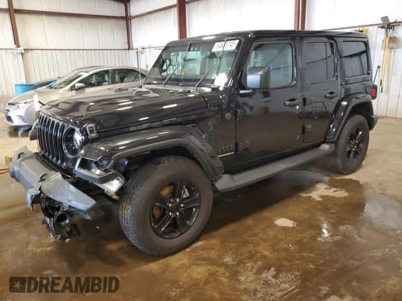 ✅ 2023 Jeep Wrangler Sahara • VIN: 1C4HJXEG3PW595576 • Lot: 64681745. Listed on Copart with 32,843 mi. Free auction sales archive from the USA and detailed vehicle history report at DreamBid. Image 1.