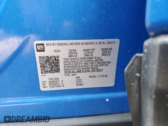 ✅ 2024 GMC Terrain SLE • VIN: 3GKALMEG2RL257027 • Lot: 71414085. Listed on Copart with 32,216 mi. Free auction sales archive from the USA and detailed vehicle history report at DreamBid. Image 13.