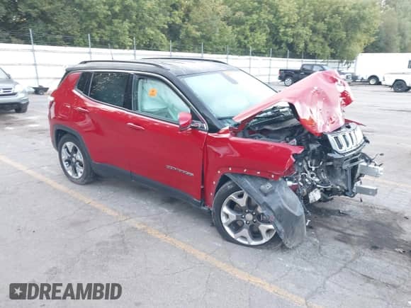 2019 Jeep Compass Limited с VIN 3C4NJDCB5KT646194, выставлен на аукционе IAAI как лот 43191478 с пробегом Не указан миль и . История ставок и продаж доступна на DreamBid. Изображение 1.