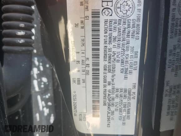 ✅ 2018 Ford Focus Electric • VIN: 1FADP3R47JL296743 • Lot: 65610715. Wystawiony na Copart z przebiegiem 62 350 mil. Bezpłatny archiwum sprzedaży aukcyjnych z USA i szczegółowy raport historii pojazdu na DreamBid. Zdjęcie 12.