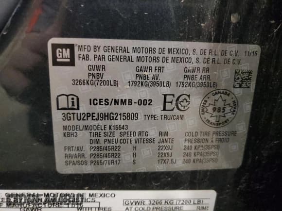 ✅ 2017 GMC Sierra 1500 Denali • VIN: 3GTU2PEJ9HG215809 • Lot: 92167995. Wystawiony na Copart z przebiegiem 85 536 mil. Bezpłatny archiwum sprzedaży aukcyjnych z USA i szczegółowy raport historii pojazdu na DreamBid. Zdjęcie 12.