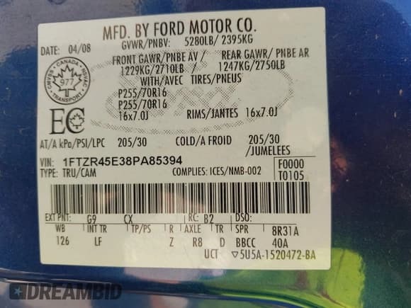 ✅ 2008 Ford Ranger XLT • VIN: 1FTZR45E38PA85394 • Lot: 42491365. Wystawiony na IAAI z przebiegiem 170 845 mil. Bezpłatny archiwum sprzedaży aukcyjnych z USA i szczegółowy raport historii pojazdu na DreamBid. Zdjęcie 9.