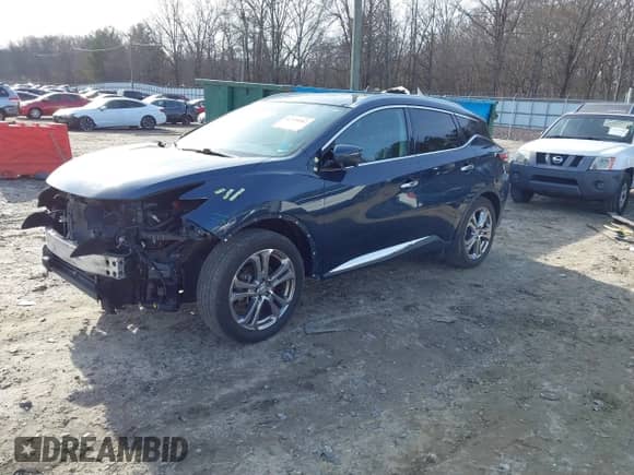 2016 Nissan Murano SV with VIN 5N1AZ2MH6GN154646, listed as a IAAI auction lot 41320082 with 57,675 mi miles and . Bid and sale history available at DreamBid. Image 2.
