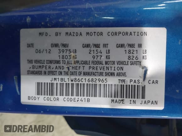 ✅ 2012 Mazda 3 i Grand Touring • VIN: JM1BL1W86C1682965 • Lot: 43480166. Listed on IAAI with 142,458 mi. Free auction sales archive from the USA and detailed vehicle history report at DreamBid. Image 9.