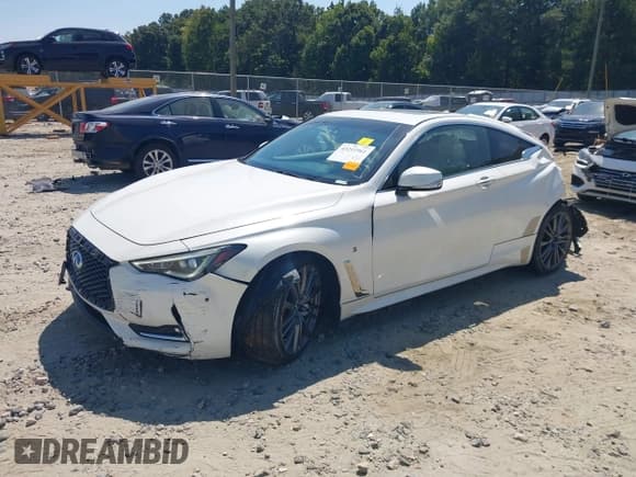 ✅ 2017 Infiniti Q60 Red Sport 400 • VIN: JN1FV7EK8HM610539 • Лот: 43211961. Опубликован ранее на IAAI с пробегом 57 218 миль. Бесплатный доступ к архиву аукционных продаж из США и подробный отчёт об истории автомобиля на DreamBid. Изображение 2.