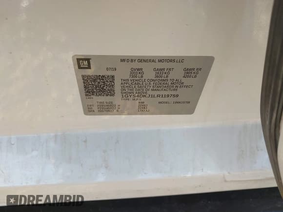 ✅ 2020 Cadillac Escalade Platinum • VIN: 1GYS4DKJ1LR119759 • Лот: 43529960. Опубликован ранее на IAAI с пробегом Не указан. Бесплатный доступ к архиву аукционных продаж из США и подробный отчёт об истории автомобиля на DreamBid. Изображение 9.