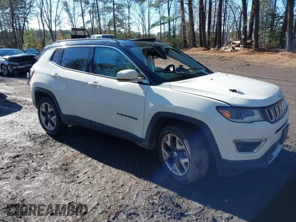 ✅ 2018 Jeep Compass Limited • VIN: 3C4NJCCB6JT318761 • Lot: 43819936. Listed on IAAI with 57,441 mi. Free auction sales archive from the USA and detailed vehicle history report at DreamBid. Image 1.
