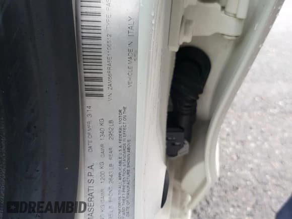 ✅ 2014 Maserati Quattroporte S Q4 • VIN: ZAM56RRA5E1106512 • Lot: 87229344. Wystawiony na Copart z przebiegiem 833 310 mil. Bezpłatny archiwum sprzedaży aukcyjnych z USA i szczegółowy raport historii pojazdu na DreamBid. Zdjęcie 10.