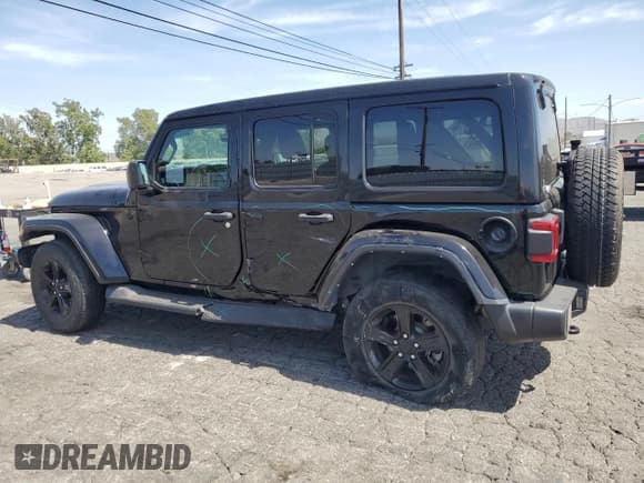 ✅ 2021 Jeep Wrangler Unlimited Sahara • VIN: 1C4HJXEG5MW731203 • Lot: 58005355. Listed on Copart with 57,559 mi. Free auction sales archive from the USA and detailed vehicle history report at DreamBid. Image 2.