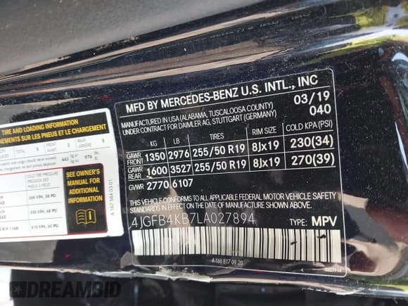 ✅ 2020 Mercedes-Benz GLE 350 • VIN: 4JGFB4KB7LA027894 • Lot: 42465226. Wystawiony na IAAI z przebiegiem 51 317 mil. Bezpłatny archiwum sprzedaży aukcyjnych z USA i szczegółowy raport historii pojazdu na DreamBid. Zdjęcie 9.