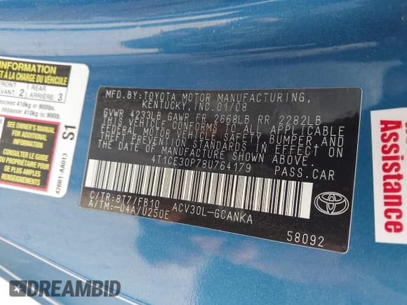 ✅ 2008 Toyota Solara SE • VIN: 4T1CE30P78U764179 • Lot: 42985026. Wystawiony na IAAI z przebiegiem 227 464 mil. Bezpłatny archiwum sprzedaży aukcyjnych z USA i szczegółowy raport historii pojazdu na DreamBid. Zdjęcie 9.