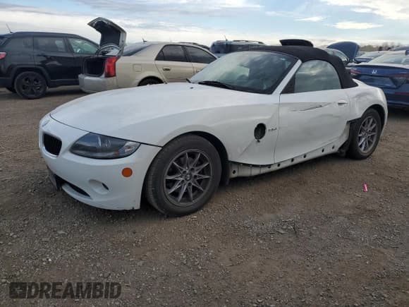 ✅ 2005 BMW Z4 2.5i • VIN: 4USBT33535LS54620 • Lot: 91276115. Listed on Copart with 62,169 mi. Free auction sales archive from the USA and detailed vehicle history report at DreamBid. Image 1.