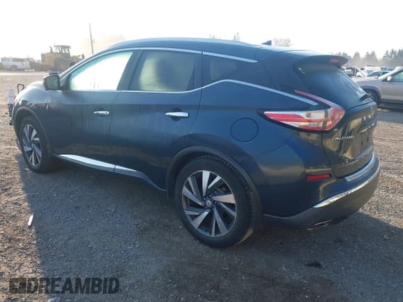 ✅ 2015 Nissan Murano Platinum • VIN: 5N1AZ2MH7FN281243 • Lot: 43395110. Listed on IAAI with 146,558 mi. Free auction sales archive from the USA and detailed vehicle history report at DreamBid. Image 3.