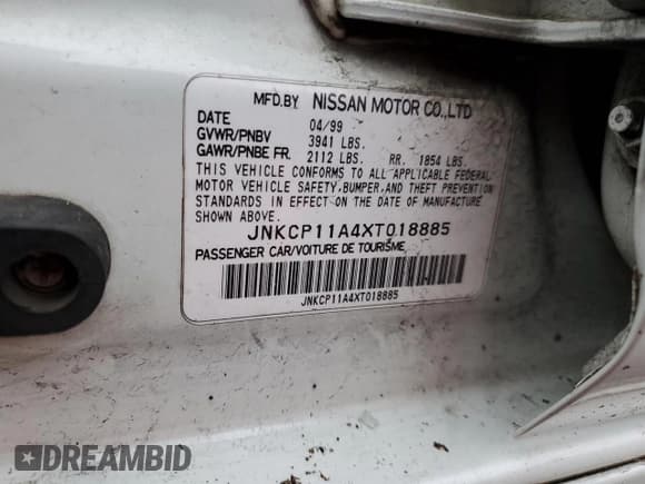 ✅ 1999 Infiniti G20 • VIN: JNKCP11A4XT018885 • Lot: 84072594. Wystawiony na Copart z przebiegiem 237 072 mil. Bezpłatny archiwum sprzedaży aukcyjnych z USA i szczegółowy raport historii pojazdu na DreamBid. Zdjęcie 12.