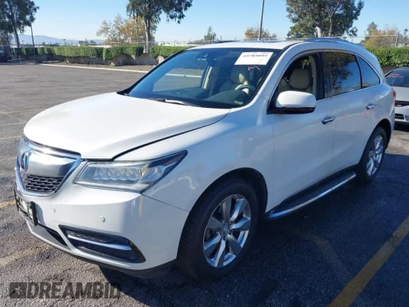 ✅ 2016 Acura MDX Advance • VIN: 5FRYD4H92GB049020 • Lot: 43785095. Listed on IAAI with 155,778 mi. Free auction sales archive from the USA and detailed vehicle history report at DreamBid. Image 2.