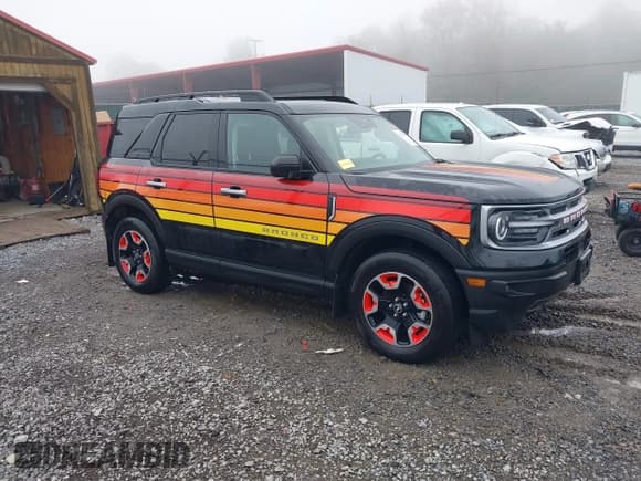 ✅ 2024 Ford Bronco Sport Free Wheeling • VIN: 3FMCR9K69RRE29672 • Lot: 43317848. Listed on IAAI with 25,220 mi. Free auction sales archive from the USA and detailed vehicle history report at DreamBid. Image 1.