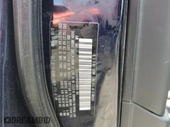 ✅ 2013 Subaru Tribeca Limited • VIN: 4S4WX9GD4D4401113 • Лот: 68129405. Опубликован ранее на Copart с пробегом 127 507 миль. Бесплатный доступ к архиву аукционных продаж из США и подробный отчёт об истории автомобиля на DreamBid. Изображение 13.