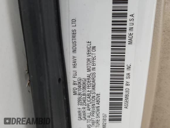 ✅ 2006 Subaru Legacy Special • VIN: 4S3BL626066218157 • Лот: 91976305. Опубликован ранее на Copart с пробегом 221 753 миль. Бесплатный доступ к архиву аукционных продаж из США и подробный отчёт об истории автомобиля на DreamBid. Изображение 12.