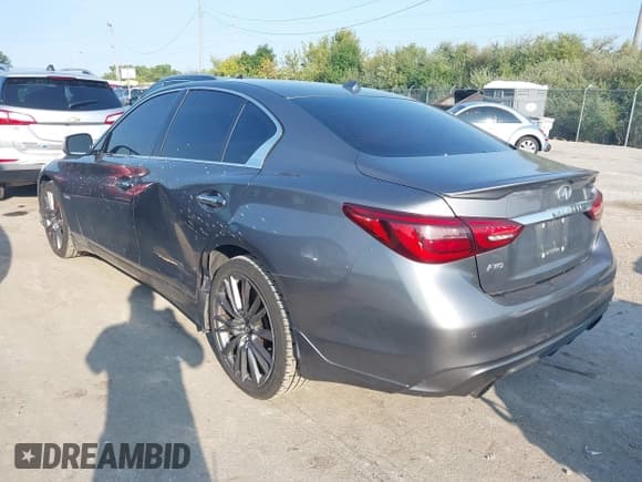 ✅ 2020 Infiniti Q50 Red Sport 400 • VIN: JN1FV7AR8LM660823 • Lot: 40322341. Listed on IAAI with 104,530 mi. Free auction sales archive from the USA and detailed vehicle history report at DreamBid. Image 3.
