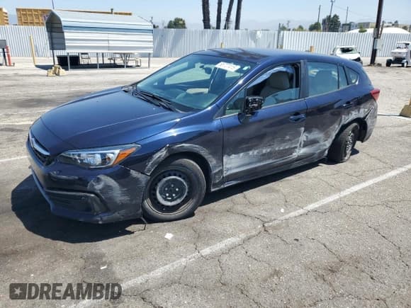 ✅ 2021 Subaru Impreza • VIN: 4S3GTAB67M3706948 • Лот: 65727415. Опубликован ранее на Copart с пробегом 38 310 миль. Бесплатный доступ к архиву аукционных продаж из США и подробный отчёт об истории автомобиля на DreamBid. Изображение 1.