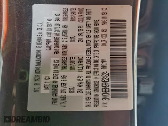 ✅ 2024 Mazda CX-30 S Select Sport • VIN: 3MVDMBBM9RM624924 • Lot: 94862555. Wystawiony na Copart z przebiegiem 37 763 mil. Bezpłatny archiwum sprzedaży aukcyjnych z USA i szczegółowy raport historii pojazdu na DreamBid. Zdjęcie 14.