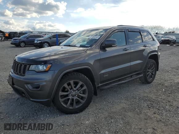 ✅ 2017 Jeep Grand Cherokee Limited 75th Anniversary • VIN: 1C4RJFBG6HC655288 • Lot: 81983245. Wystawiony na Copart z przebiegiem 190 979 mil. Bezpłatny archiwum sprzedaży aukcyjnych z USA i szczegółowy raport historii pojazdu na DreamBid. Zdjęcie 1.