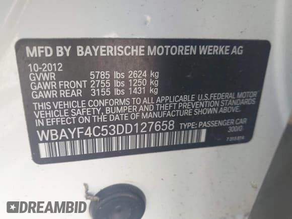 ✅ 2013 BMW 7 Series 740Li xDrive • VIN: WBAYF4C53DD127658 • Lot: 43203184. Wystawiony na IAAI z przebiegiem 151 446 mil. Bezpłatny archiwum sprzedaży aukcyjnych z USA i szczegółowy raport historii pojazdu na DreamBid. Zdjęcie 9.