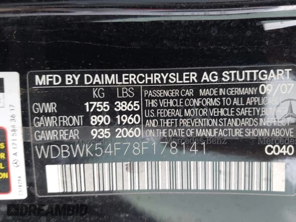 ✅ 2008 Mercedes-Benz SLK 280 • VIN: WDBWK54F78F178141 • Lot: 41934088. Wystawiony na IAAI z przebiegiem 95 982 mil. Bezpłatny archiwum sprzedaży aukcyjnych z USA i szczegółowy raport historii pojazdu na DreamBid. Zdjęcie 9.