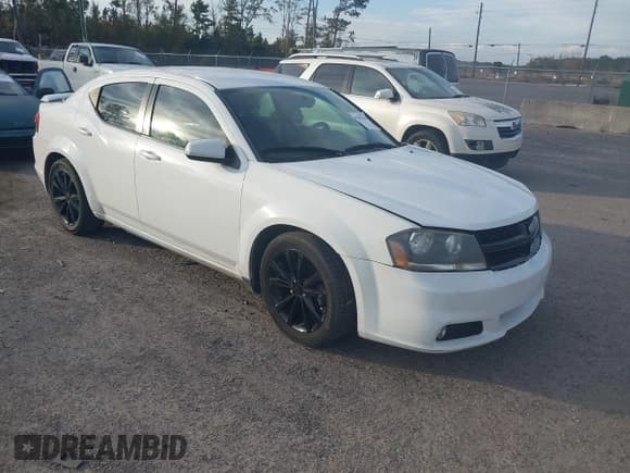 ✅ 2013 Dodge Avenger SXT • VIN: 1C3CDZCG3DN702969 • Lot: 43801638. Listed on IAAI with 198,998 mi. Free auction sales archive from the USA and detailed vehicle history report at DreamBid. Image 1.