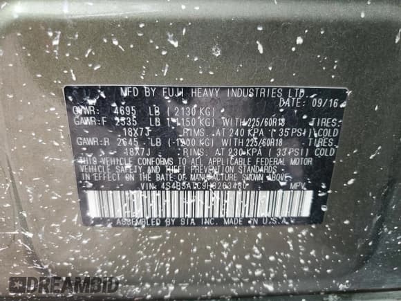 ✅ 2017 Subaru Outback Touring • VIN: 4S4BSATC9H3263480 • Lot: 90038015. Wystawiony na Copart z przebiegiem 111 909 mil. Bezpłatny archiwum sprzedaży aukcyjnych z USA i szczegółowy raport historii pojazdu na DreamBid. Zdjęcie 13.