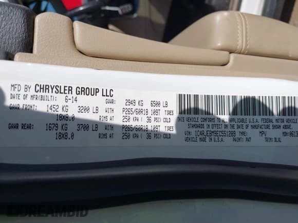 ✅ 2014 Jeep Grand Cherokee Limited • VIN: 1C4RJEBM9EC551289 • Lot: 43690828. Wystawiony na IAAI z przebiegiem 161 630 mil. Bezpłatny archiwum sprzedaży aukcyjnych z USA i szczegółowy raport historii pojazdu na DreamBid. Zdjęcie 9.