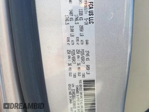 ✅ 2018 Dodge Grand Caravan SE • VIN: 2C4RDGBG6JR308439 • Lot: 80713085. Wystawiony na Copart z przebiegiem 81 793 mil. Bezpłatny archiwum sprzedaży aukcyjnych z USA i szczegółowy raport historii pojazdu na DreamBid. Zdjęcie 13.