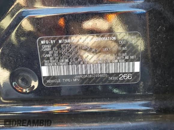 2018 Mitsubishi Outlander SE with VIN JA4AD3A38JZ034620, listed as a Copart auction lot 86805745 with 125,489 mi miles and Salvage title. Bid and sale history available at DreamBid. Image 13.