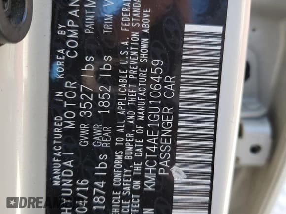 ✅ 2016 Hyundai Accent SE • VIN: KMHCT4AE1GU106459 • Лот: 79477503. Опубликован ранее на Copart с пробегом 145 937 миль. Бесплатный доступ к архиву аукционных продаж из США и подробный отчёт об истории автомобиля на DreamBid. Изображение 15.