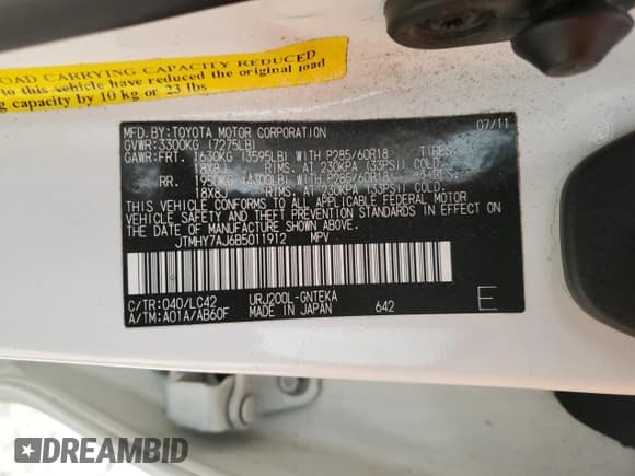 ✅ 2011 Toyota Land Cruiser • VIN: JTMHY7AJ6B5011912 • Lot: 49180115. Wystawiony na Copart z przebiegiem 104 929 mil. Bezpłatny archiwum sprzedaży aukcyjnych z USA i szczegółowy raport historii pojazdu na DreamBid. Zdjęcie 13.